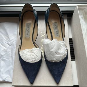 Jimmy Choo - Navy Blue Darylin 50 Pumps - Size 39.5.